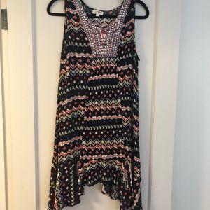 Umgee Long Shirt with ruffle hem